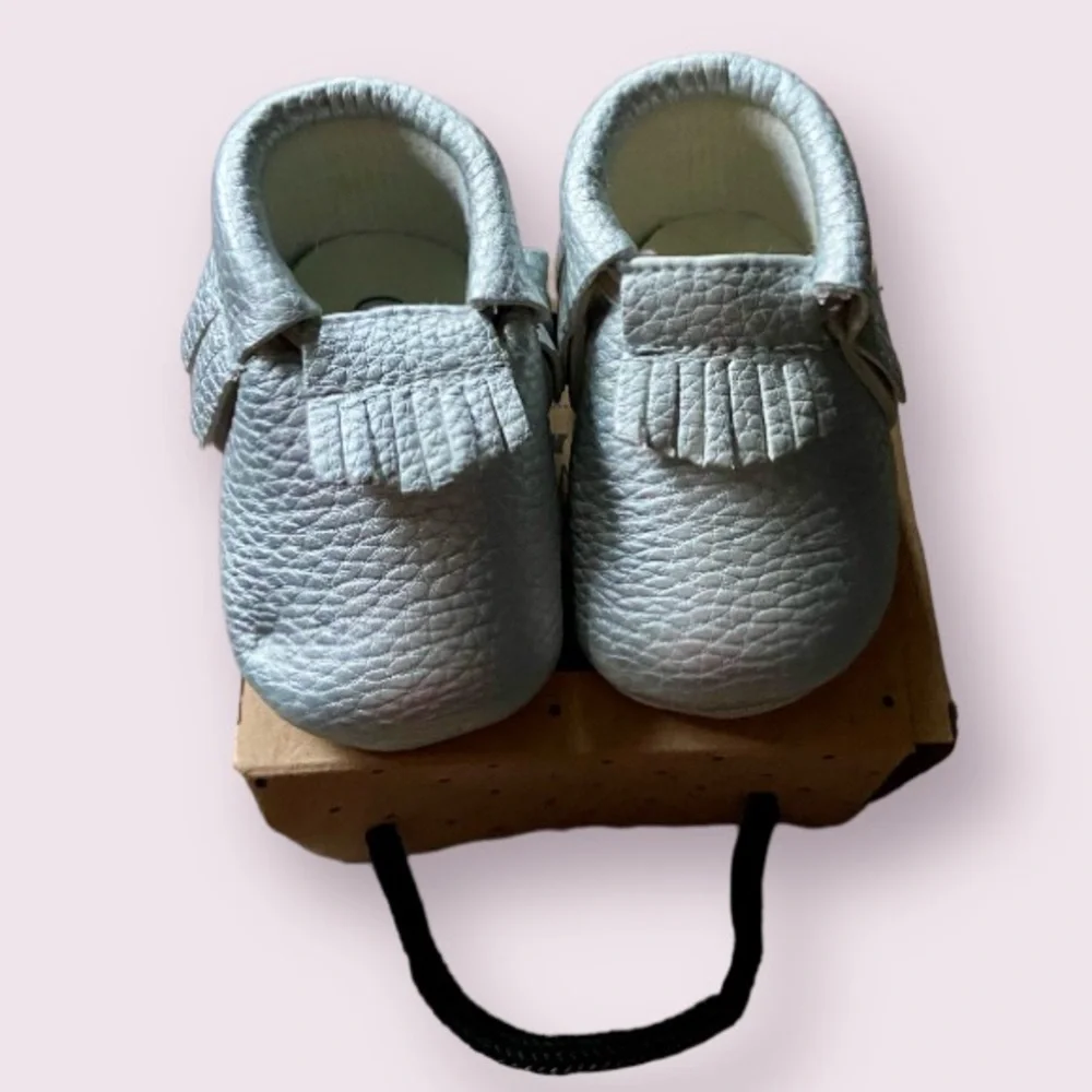 Sweet N Swag Moccasins, Metallic Silver